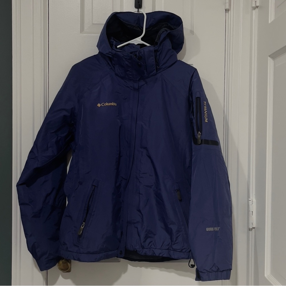 Columbia Titanium Gore-Tex Waterproof Jacket Women’s Large Blue